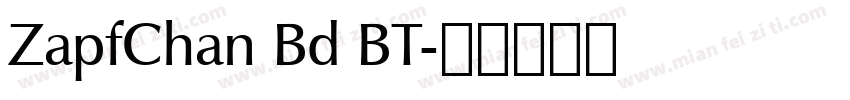 ZapfChan Bd BT字体转换
